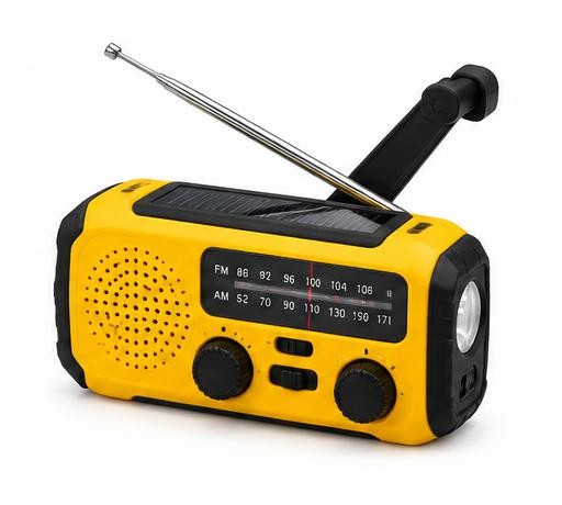 Ilustração: Rádio de manivela / solar